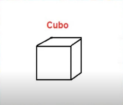 na figura temos um desenho de um cubo.