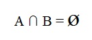 Nesta figura, temos a notação de conjuntos disjuntos