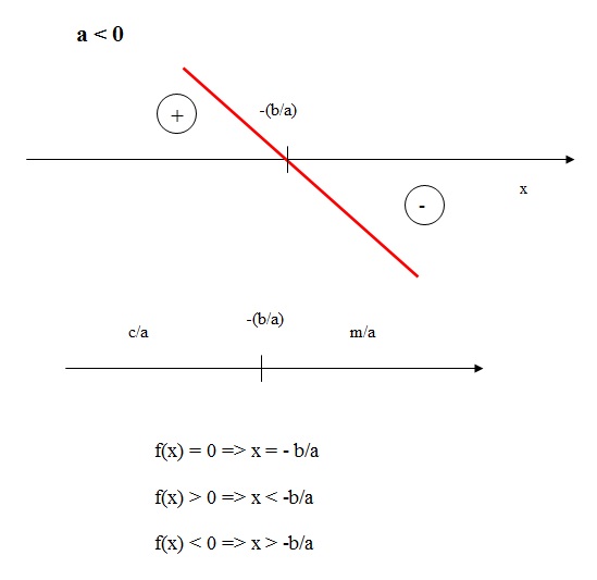 A figura mostra o gráfico da função para a < 0 - função decrescente.