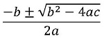 na figura está a fórmula de Bháskara