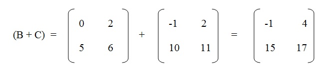nesta figura somamos a matriz B com a C