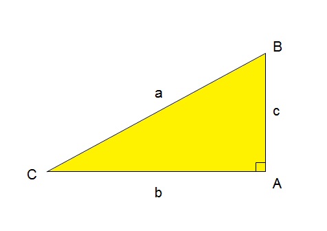 figura do triângulo retângulo